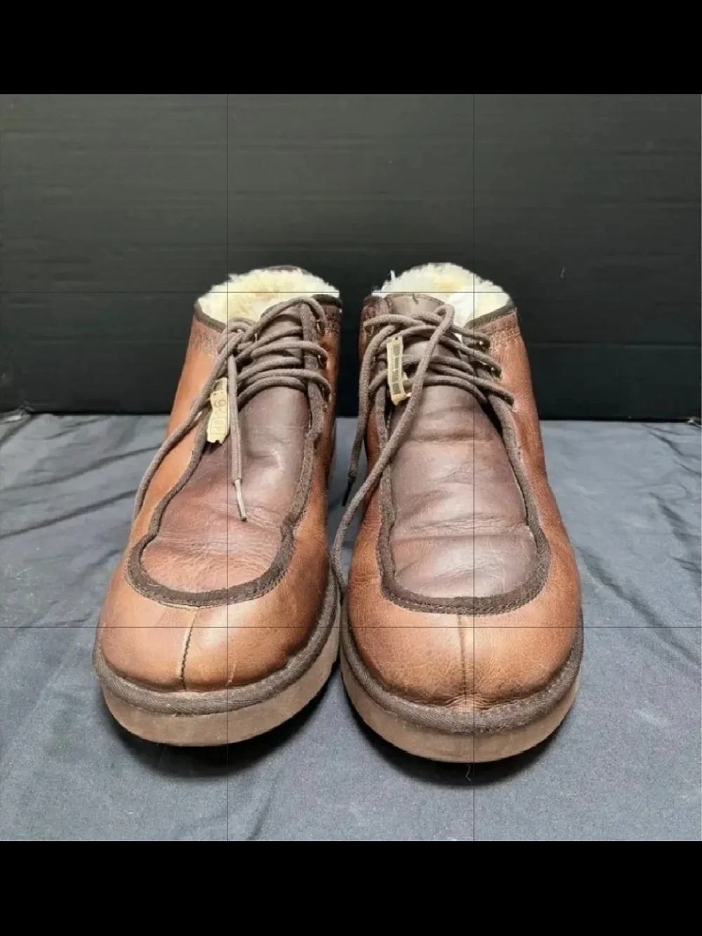Stacey King UGG Australia Men's Leather Shearling Chukka Boots Size 17
